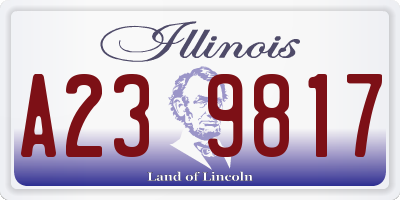 IL license plate A239817