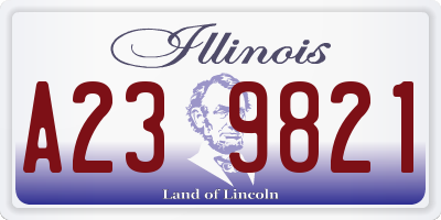 IL license plate A239821