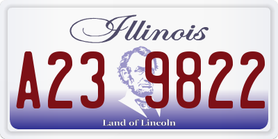 IL license plate A239822