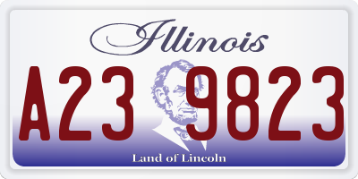 IL license plate A239823