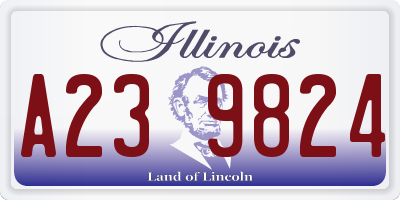 IL license plate A239824
