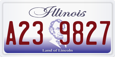IL license plate A239827