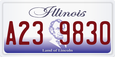 IL license plate A239830
