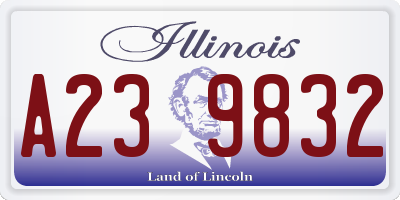 IL license plate A239832