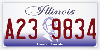 IL license plate A239834