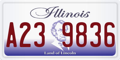 IL license plate A239836