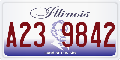 IL license plate A239842