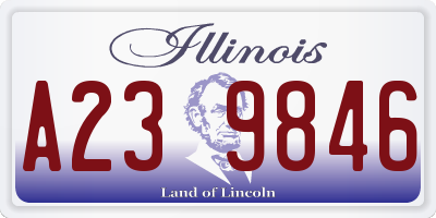 IL license plate A239846