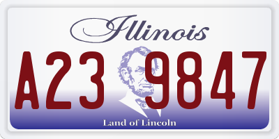 IL license plate A239847