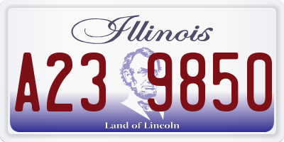 IL license plate A239850