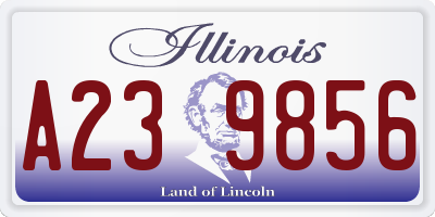 IL license plate A239856