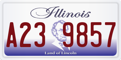 IL license plate A239857