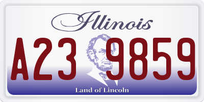 IL license plate A239859
