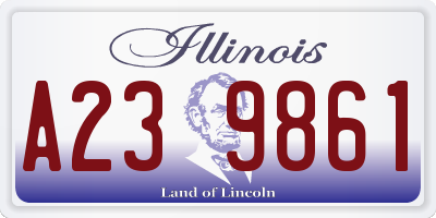 IL license plate A239861