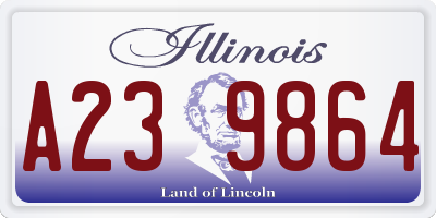IL license plate A239864