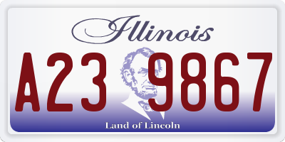 IL license plate A239867