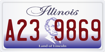 IL license plate A239869