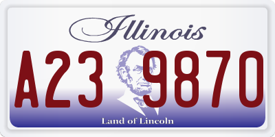 IL license plate A239870