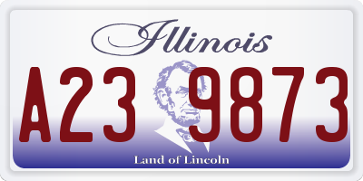 IL license plate A239873