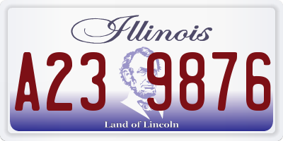 IL license plate A239876