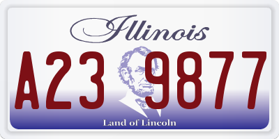 IL license plate A239877