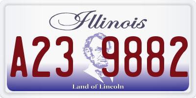 IL license plate A239882
