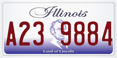 IL license plate A239884