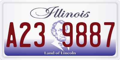 IL license plate A239887