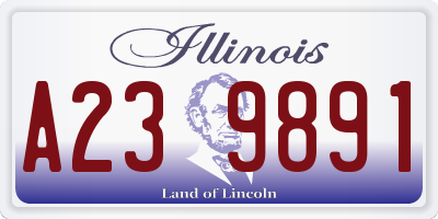 IL license plate A239891