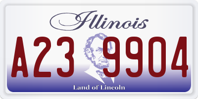 IL license plate A239904