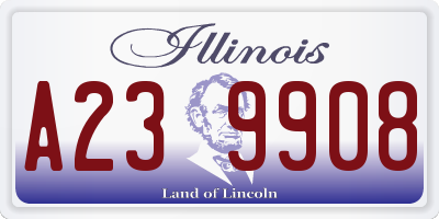 IL license plate A239908