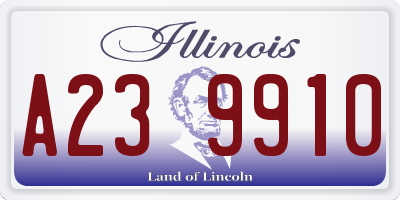 IL license plate A239910