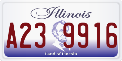 IL license plate A239916