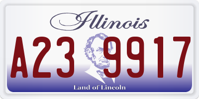 IL license plate A239917