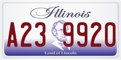 IL license plate A239920