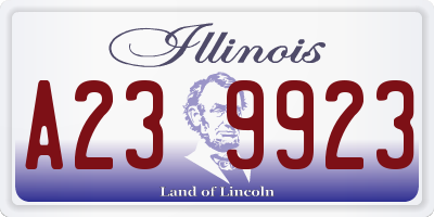 IL license plate A239923