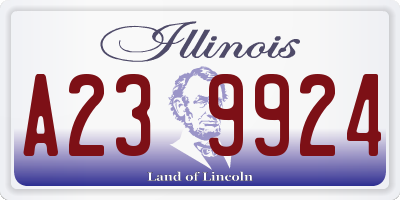 IL license plate A239924