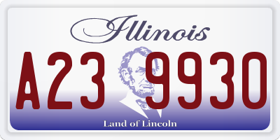 IL license plate A239930