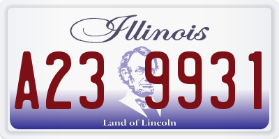 IL license plate A239931
