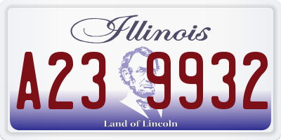 IL license plate A239932