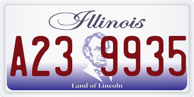 IL license plate A239935