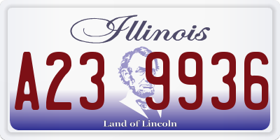 IL license plate A239936