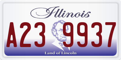 IL license plate A239937