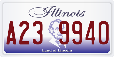 IL license plate A239940