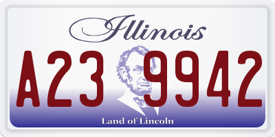 IL license plate A239942