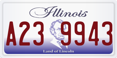 IL license plate A239943