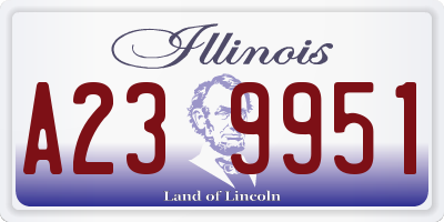 IL license plate A239951