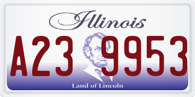 IL license plate A239953