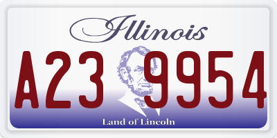 IL license plate A239954