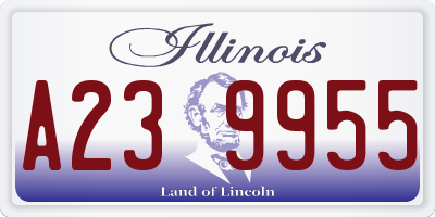 IL license plate A239955
